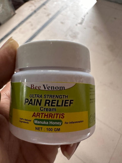 "Bee Venom Pain Relief Cream with Manuka Honey – Ultra Strength Arthritis & Joint Pain Relief"