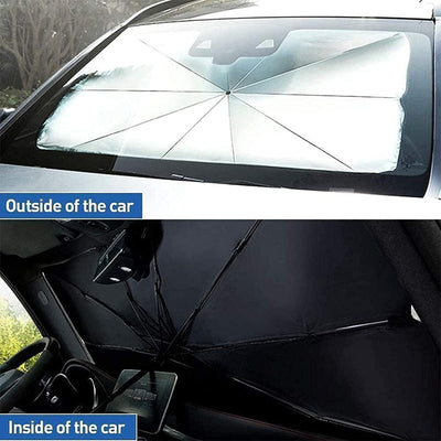 Foldable Car Windshield Sunshade Umbrella – UV Protection & Heat Reflective Shield for All Cars