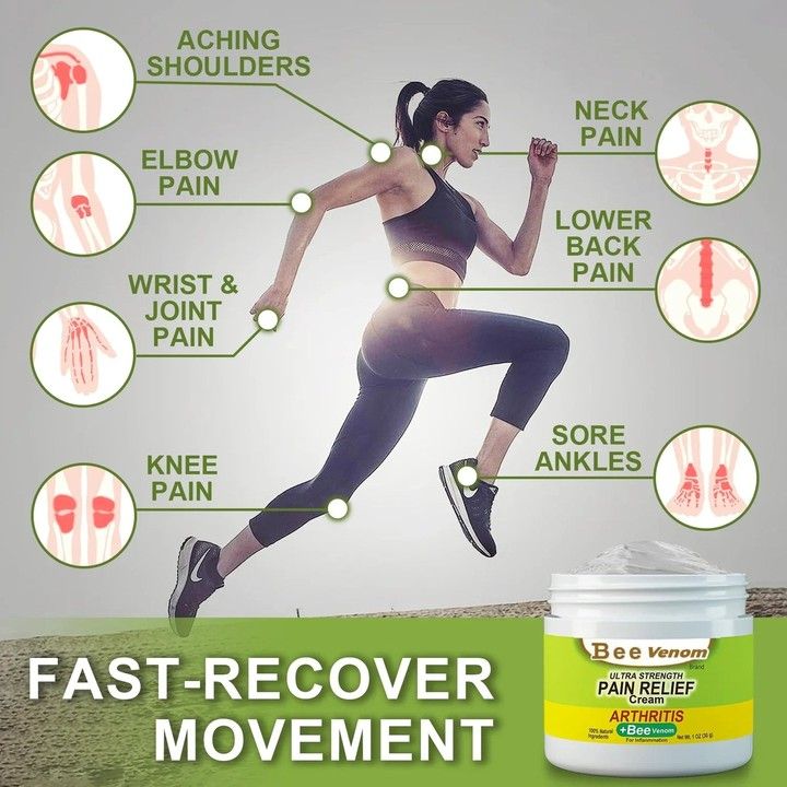 "Bee Venom Pain Relief Cream with Manuka Honey – Ultra Strength Arthritis & Joint Pain Relief"
