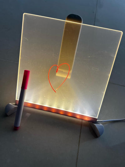 LED Glow Writing Board with Neon Markers – Reusable Light-Up Drawing Pad for Kids & Home Decor