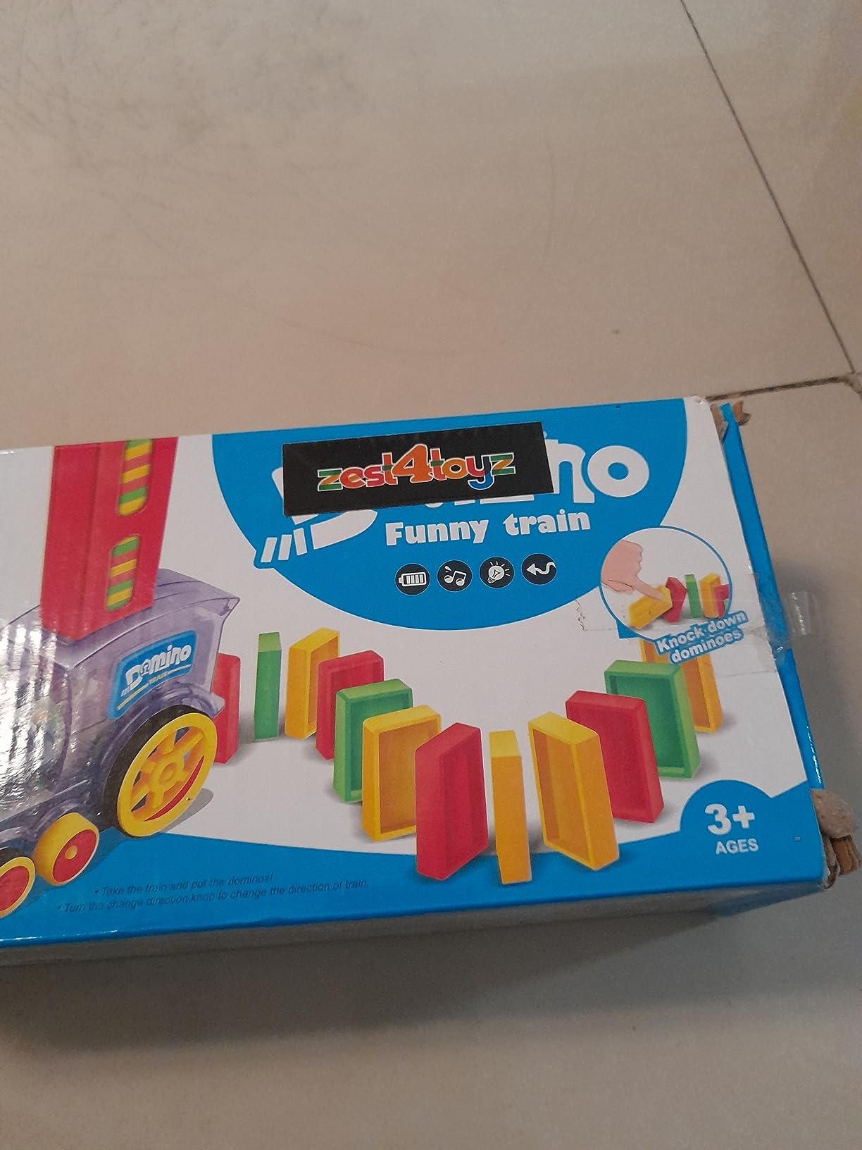 Automatic Domino Train Toy with Colorful Domino Blocks – Creative Educational Playset