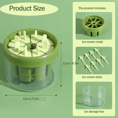 Reusable DIY 8 Pieces Ice Pop Mould