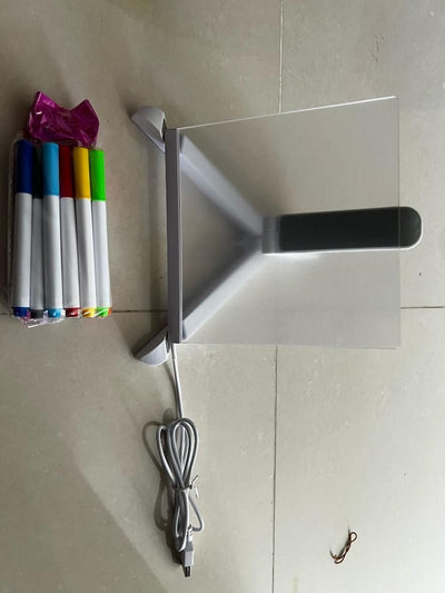 LED Glow Writing Board with Neon Markers – Reusable Light-Up Drawing Pad for Kids & Home Decor