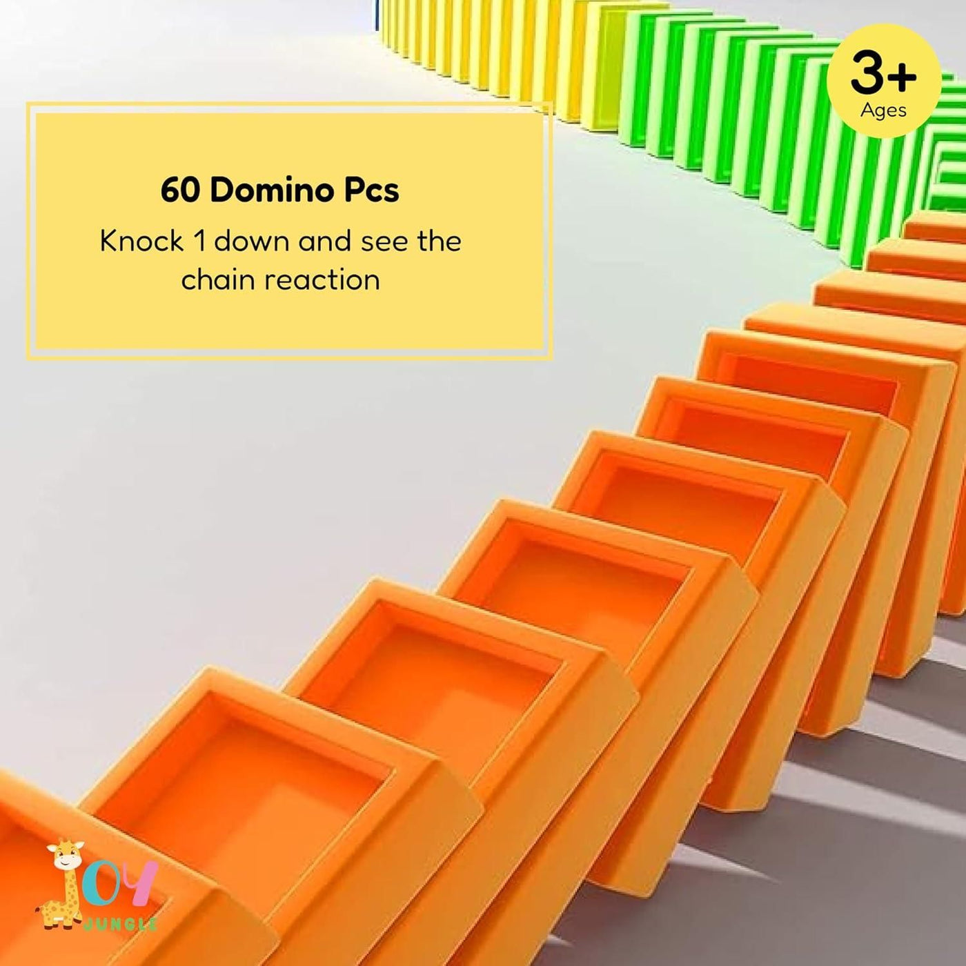 Automatic Domino Train Toy with Colorful Domino Blocks – Creative Educational Playset