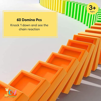 Automatic Domino Train Toy with Colorful Domino Blocks – Creative Educational Playset