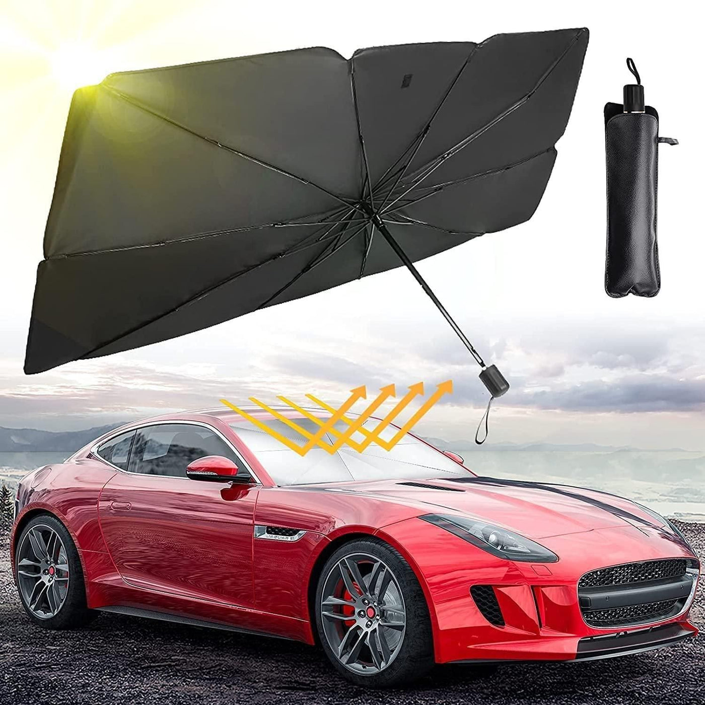 Foldable Car Windshield Sunshade Umbrella – UV Protection & Heat Reflective Shield for All Cars