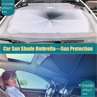 Foldable Car Windshield Sunshade Umbrella – UV Protection & Heat Reflective Shield for All Cars