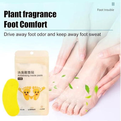 Antistinking Insole Paste – 10 Pcs | Keep Feet Fresh & Odor-Free All Day