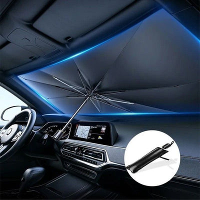 Foldable Car Windshield Sunshade Umbrella – UV Protection & Heat Reflective Shield for All Cars