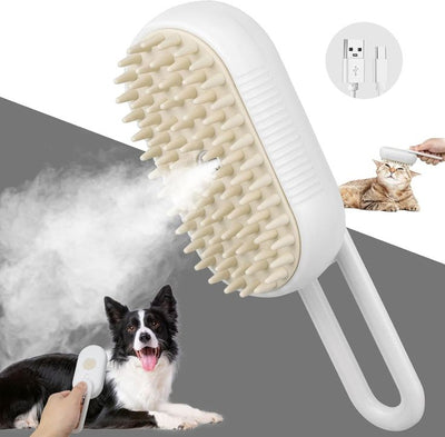 3-in-1 Pet Grooming Brush with Spray | Anti-Shedding, Massage & Cleaning Tool for Dogs & Cats